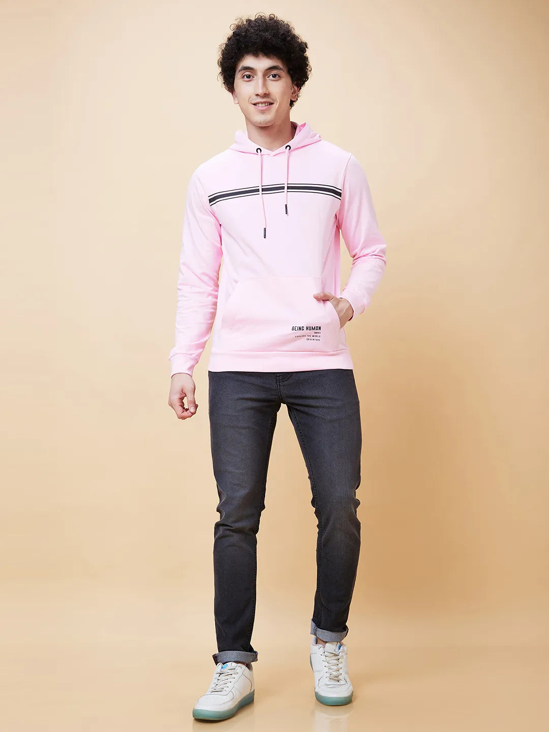 Being Human Clothing Men  Hoody-Pink