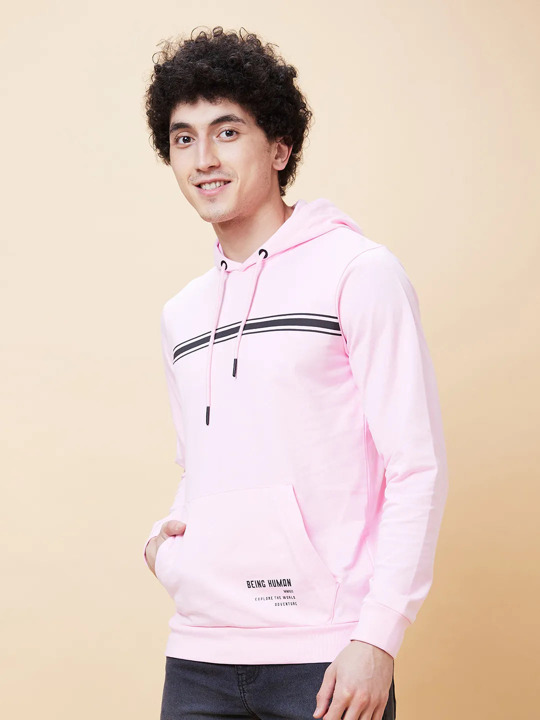 Being Human Clothing Men  Hoody-Pink