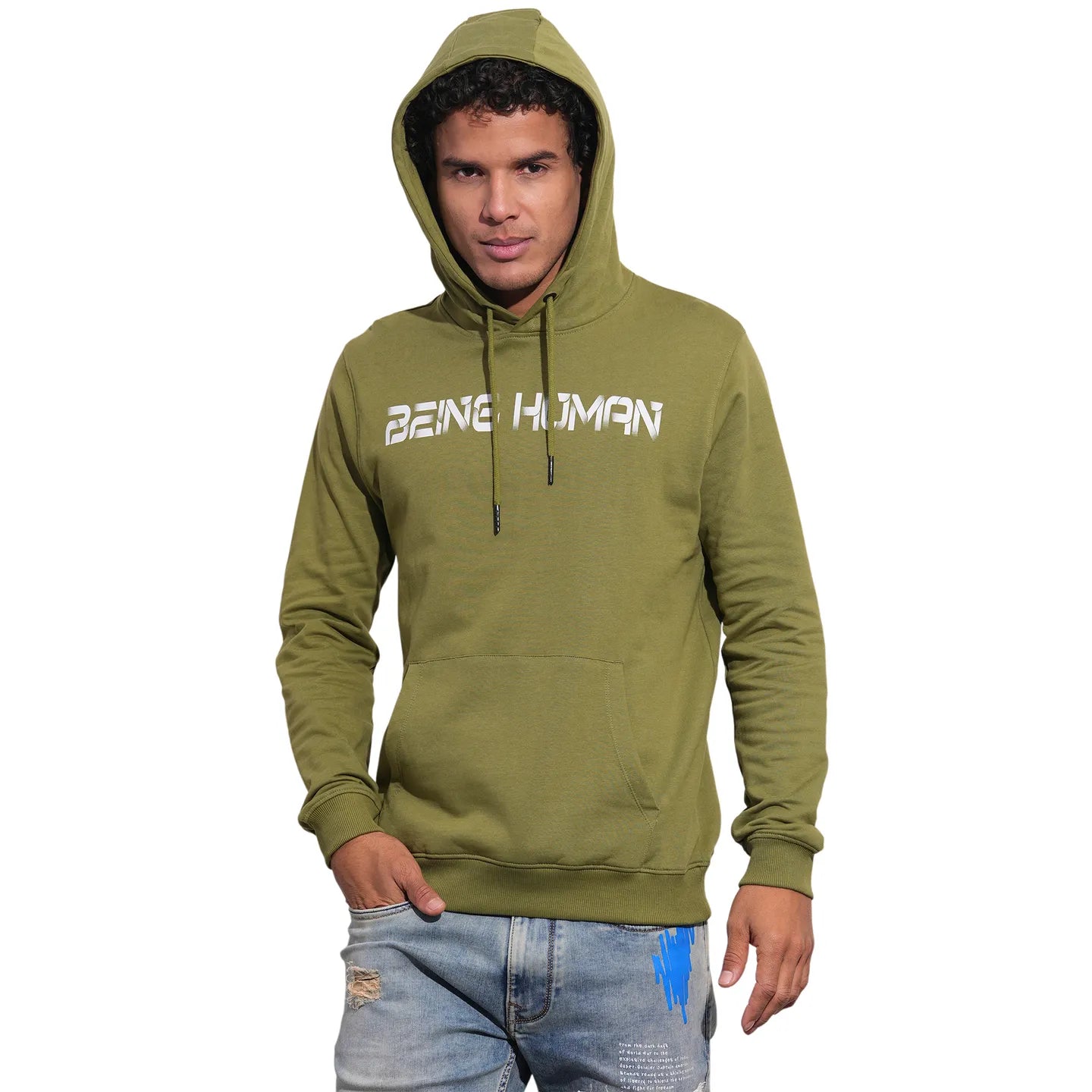 Being Human Clothing Mens-Top Hoody Green