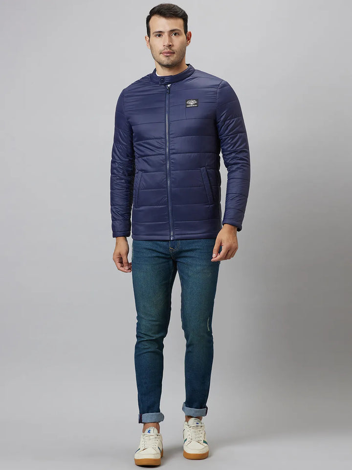 Blue Regular Fit Men's Jacket