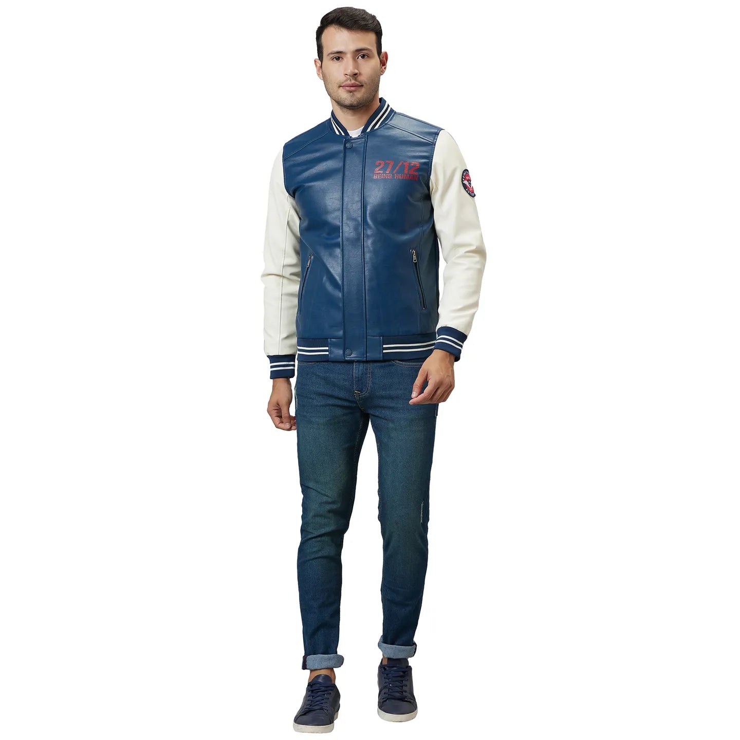 Navy Regular Fit Men's Jacket by Being Human Clothing