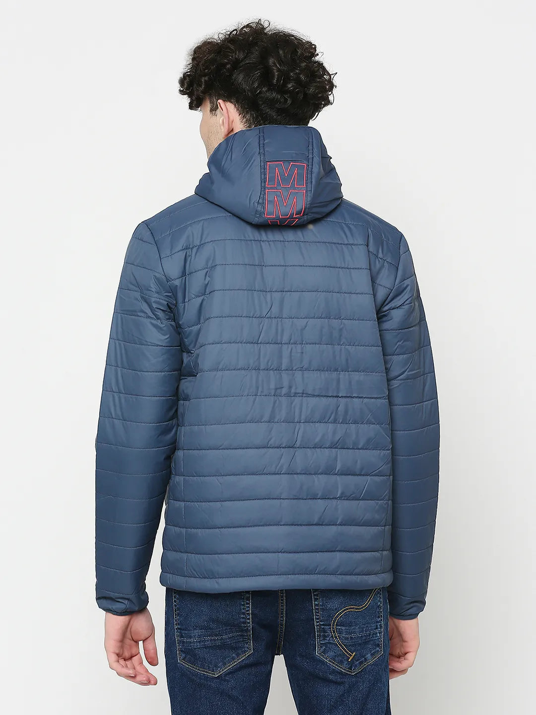 Blue Regular Fit Long Sleeves Men's Jacket by Being Human Clothing