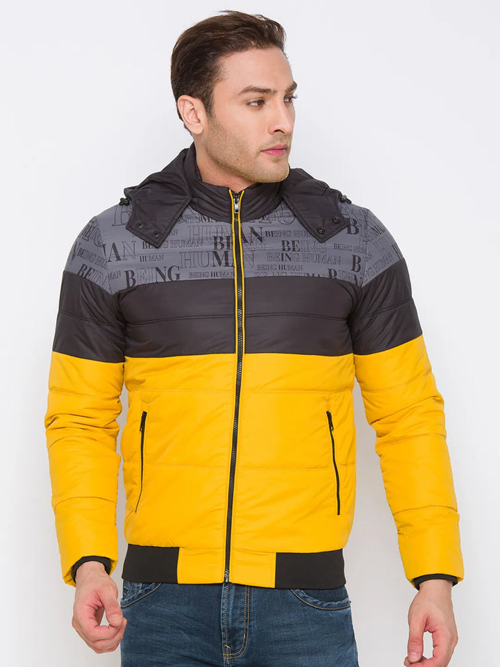 Grey Regular Fit Men's Jacket by Being Human Clothing