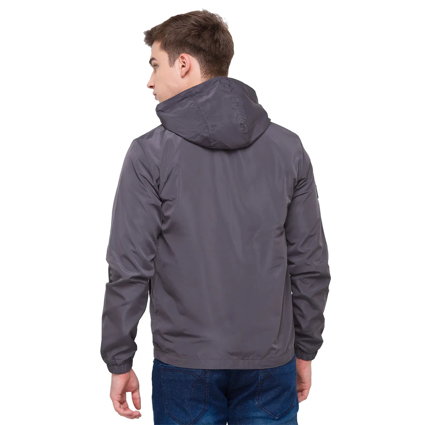 Being Human Clothing Men Regular Fit Collared Jackets-Charcoal