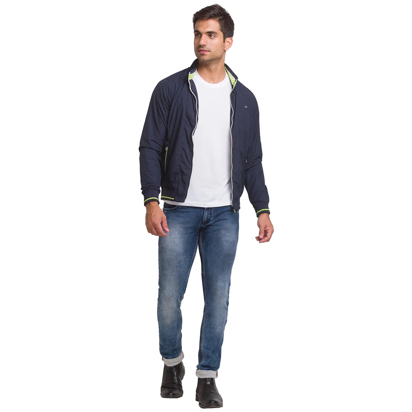 Being Human Clothing Men Regular Fit Collared Jackets-Navy