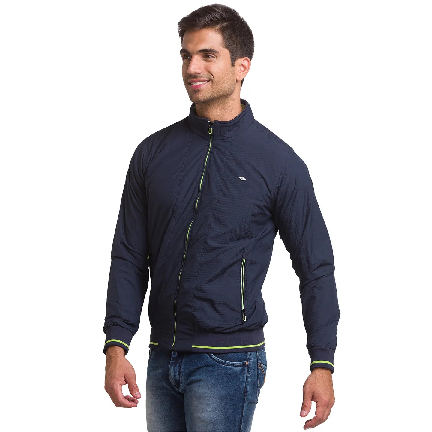 Being Human Clothing Men Regular Fit Collared Jackets-Navy