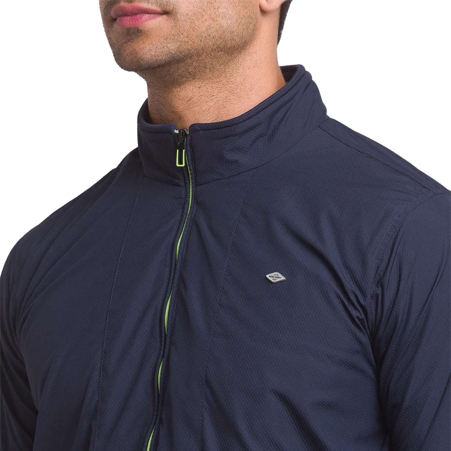 Being Human Clothing Men Regular Fit Collared Jackets-Navy