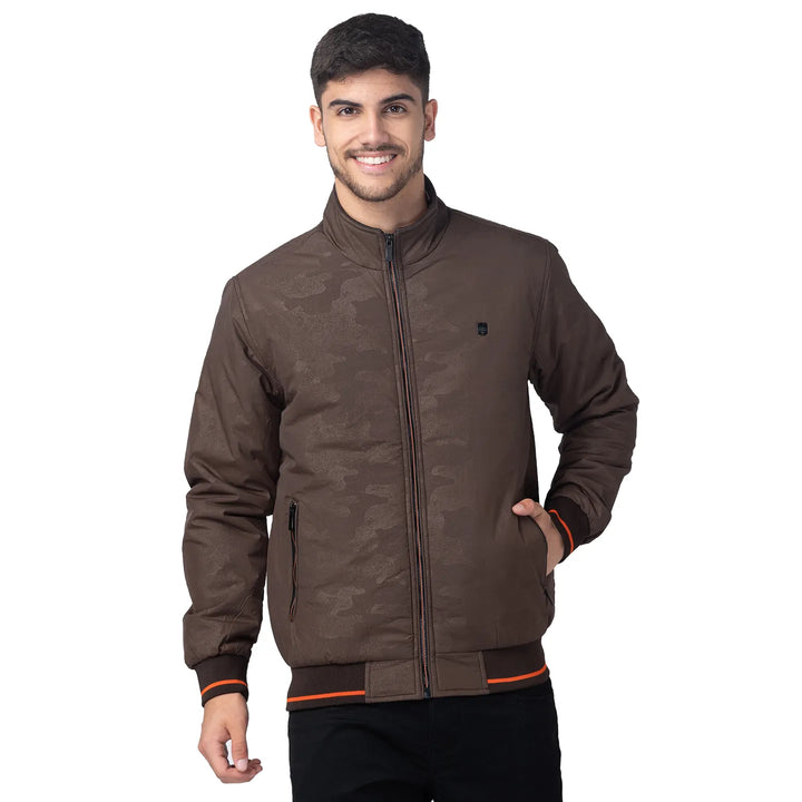 Brown Regular Fit Men's Jacket by Being Human Clothing