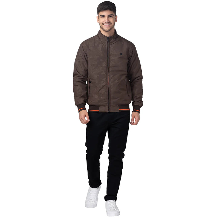 Brown Regular Fit Men's Jacket