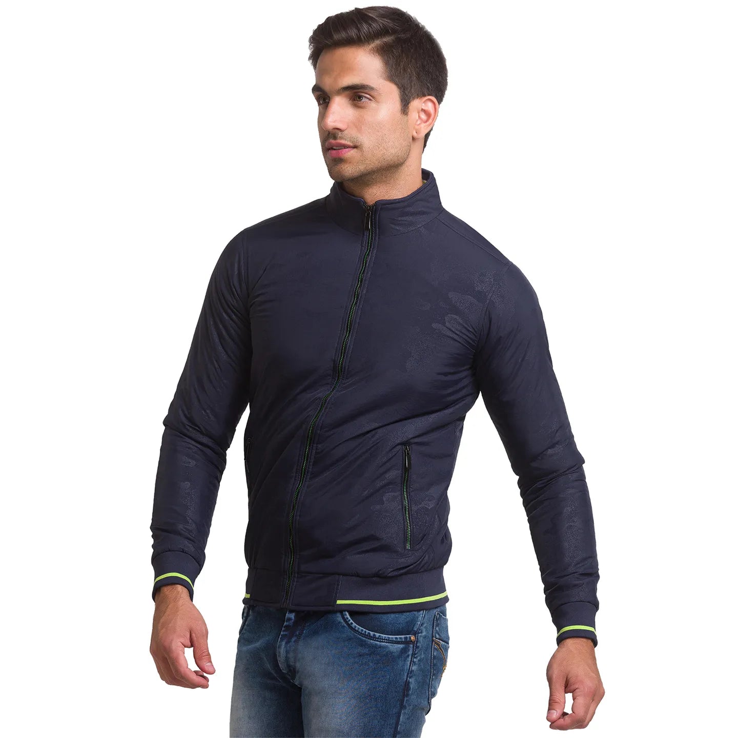 Being Human Clothing Men Regular Fit Collared Jackets-Navy