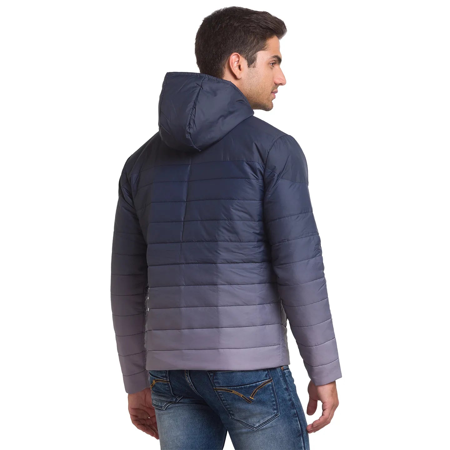 Blue Regular Fit Long Sleeves Polyester Men's Jacket by Being Human Clothing