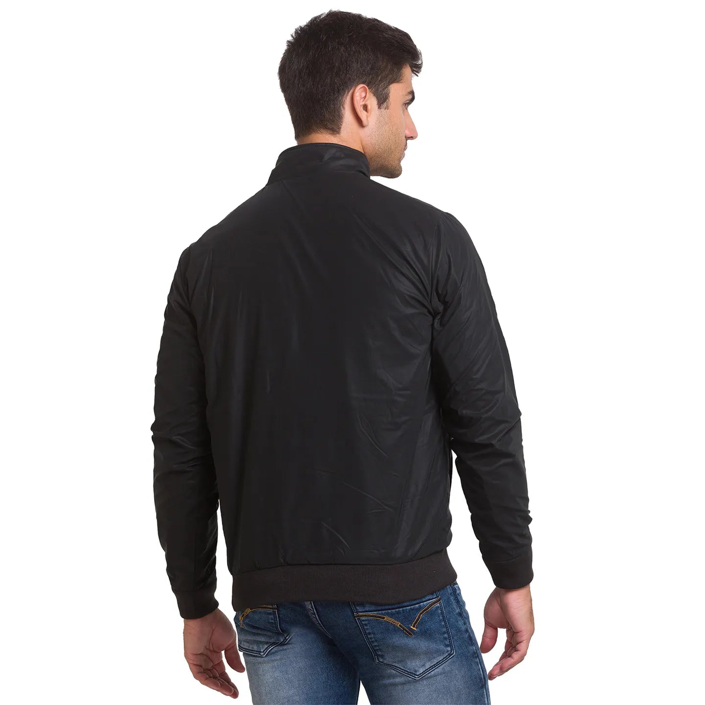 Black Regular Fit Men's Jacket by Being Human Clothing