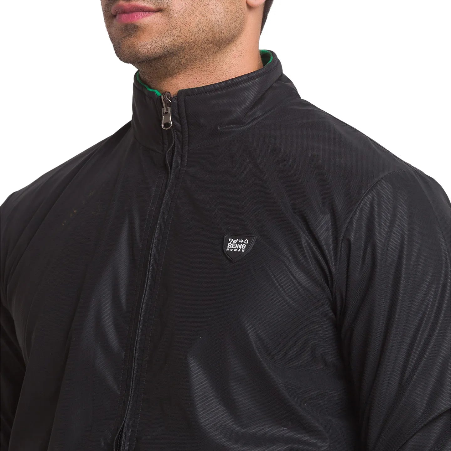 Black Regular Fit Men's Jacket by Being Human Clothing