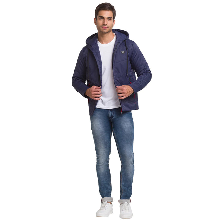 Blue Regular Fit Men's Jacket