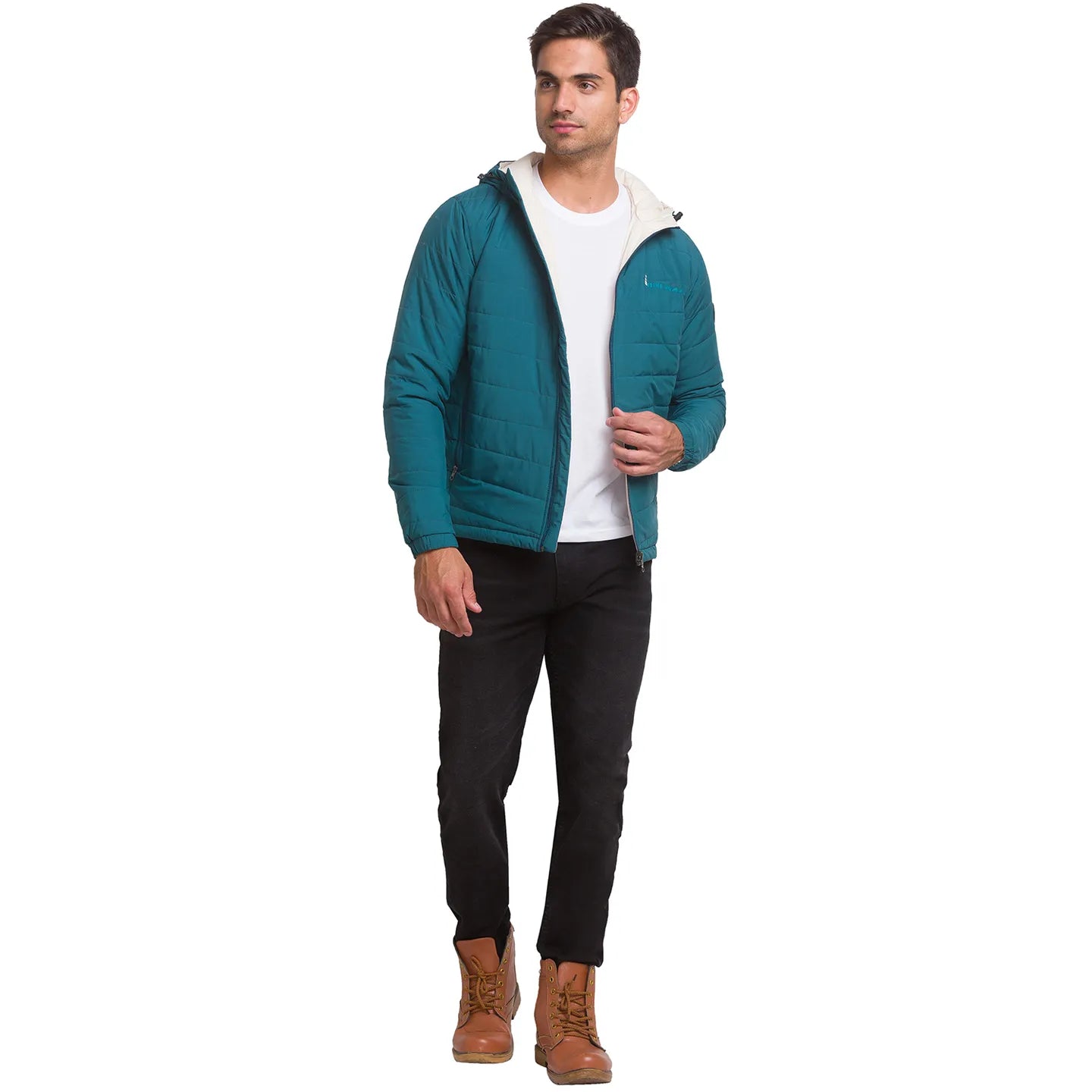Blue Regular Fit Long Sleeves Polyester Men's Jacket by Being Human Clothing