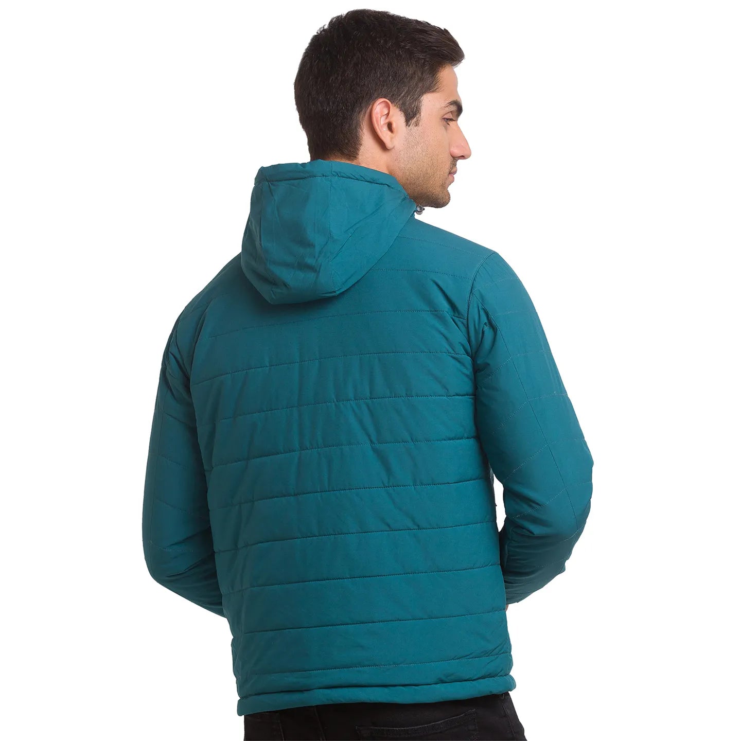 Blue Regular Fit Long Sleeves Polyester Men's Jacket by Being Human Clothing