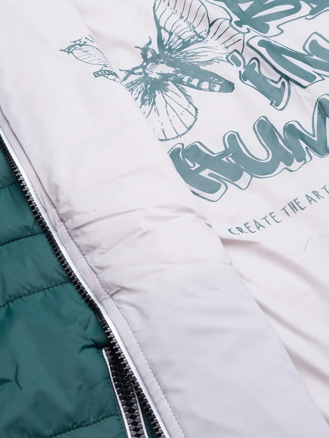 Green Regular Fit Long Sleeves Polyester Men's Jacket by Being Human Clothing