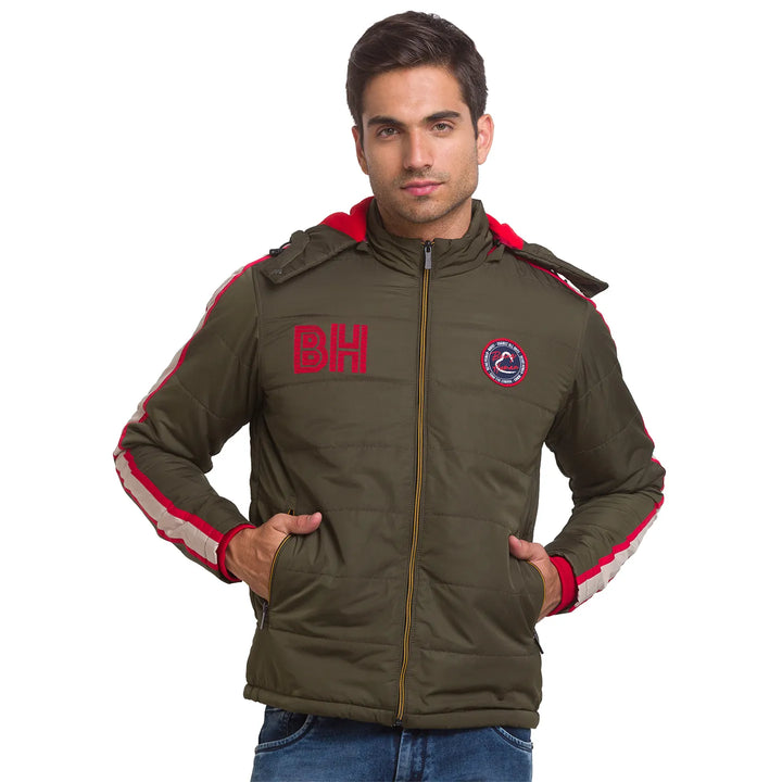 Olive Regular Fit Men's Jacket by Being Human Clothing