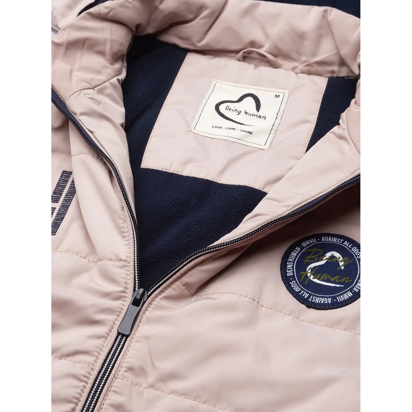 Grey Regular Fit Men's Jacket by Being Human Clothing