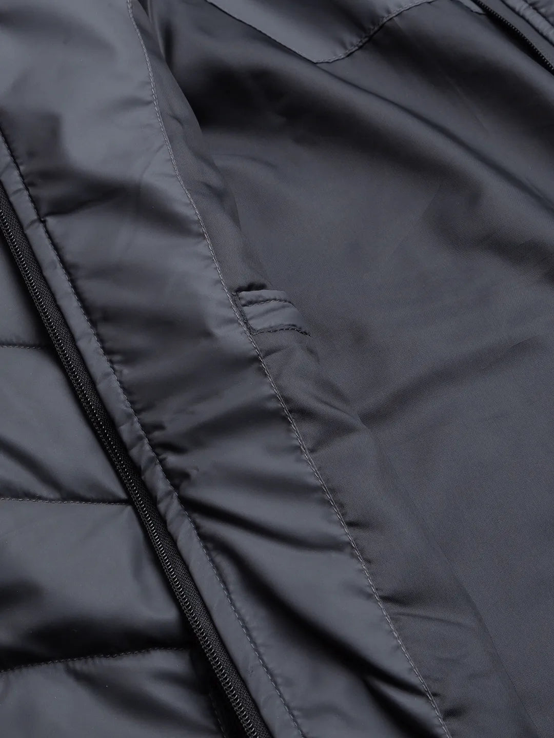 Grey Regular Fit Long Sleeves Polyester Men's Jacket by Being Human Clothing