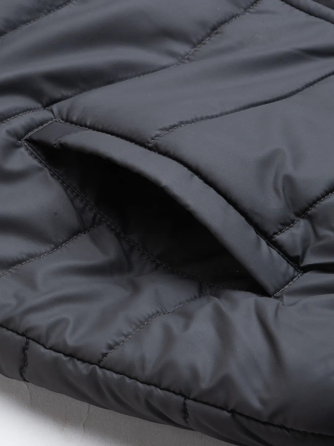 Grey Regular Fit Long Sleeves Polyester Men's Jacket by Being Human Clothing