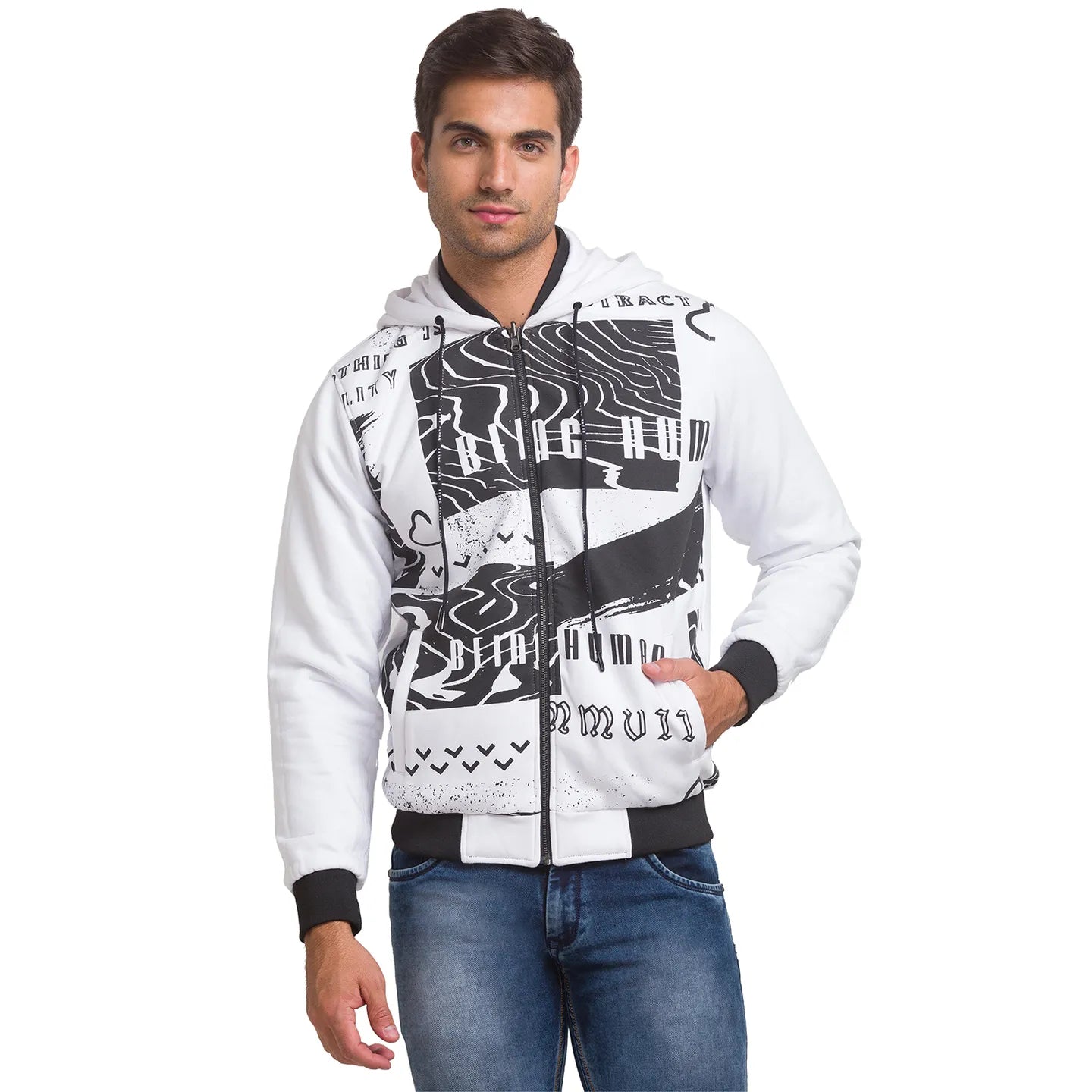 Black Regular Fit Men's Jacket by Being Human Clothing