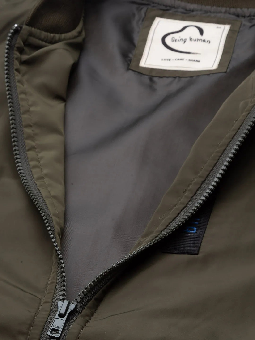 Green Regular Fit Long Sleeves Polyester Men's Jacket by Being Human Clothing