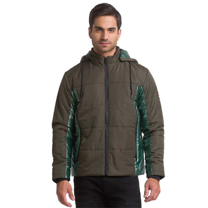 Olive Regular Fit Men's Jacket by Being Human Clothing