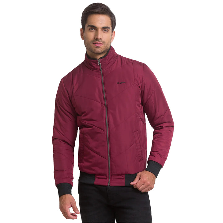 Red Regular Fit Men's Jacket by Being Human Clothing