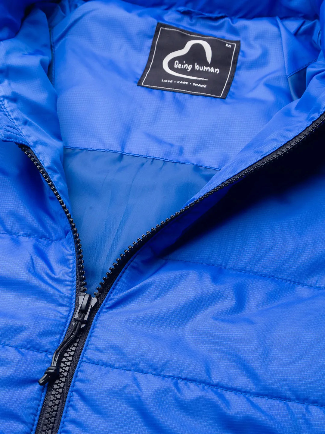 Blue Regular Fit Men's Jacket by Being Human Clothing