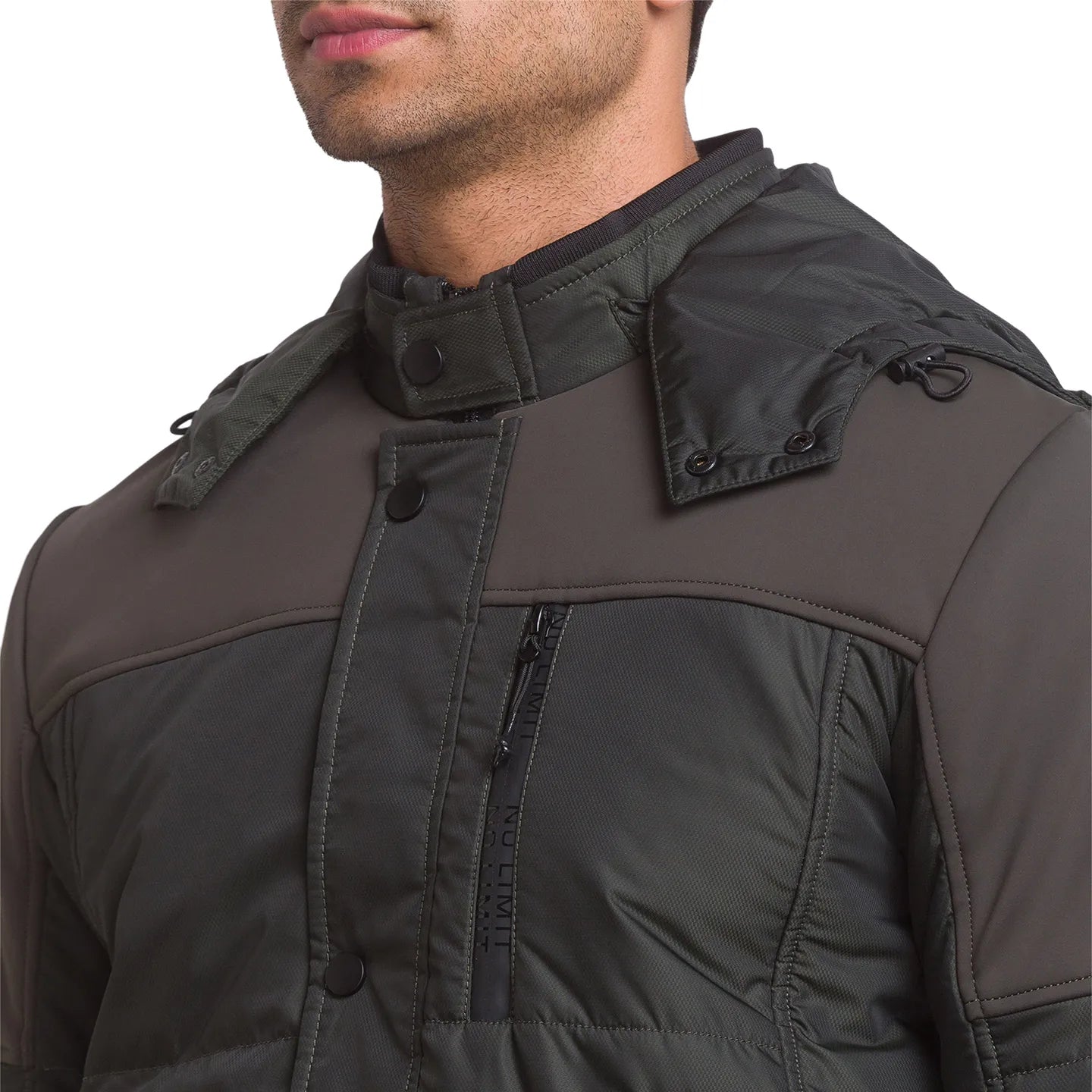 Green Regular Fit Long Sleeves Polyester Men's Jacket by Being Human Clothing