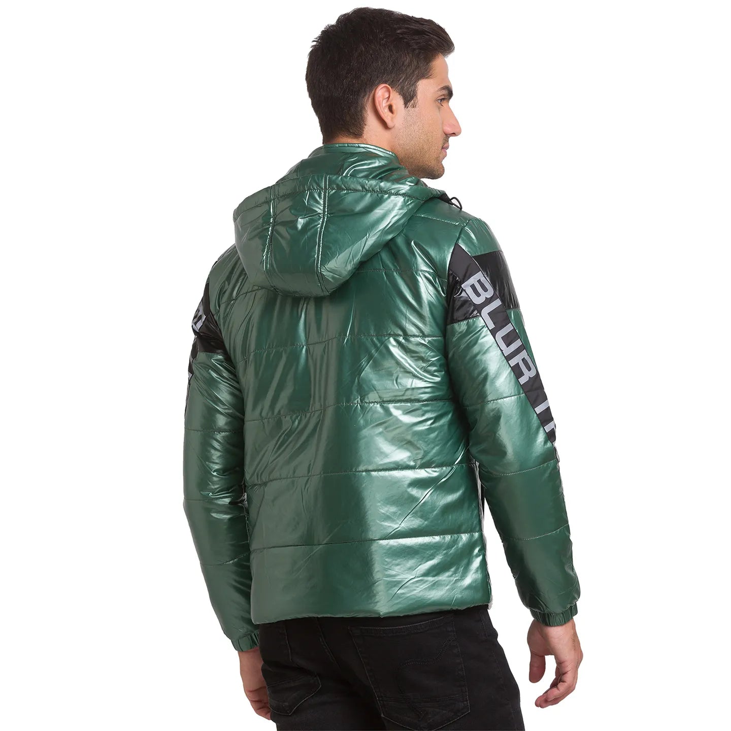 Green Regular Fit Men's Jacket by Being Human Clothing