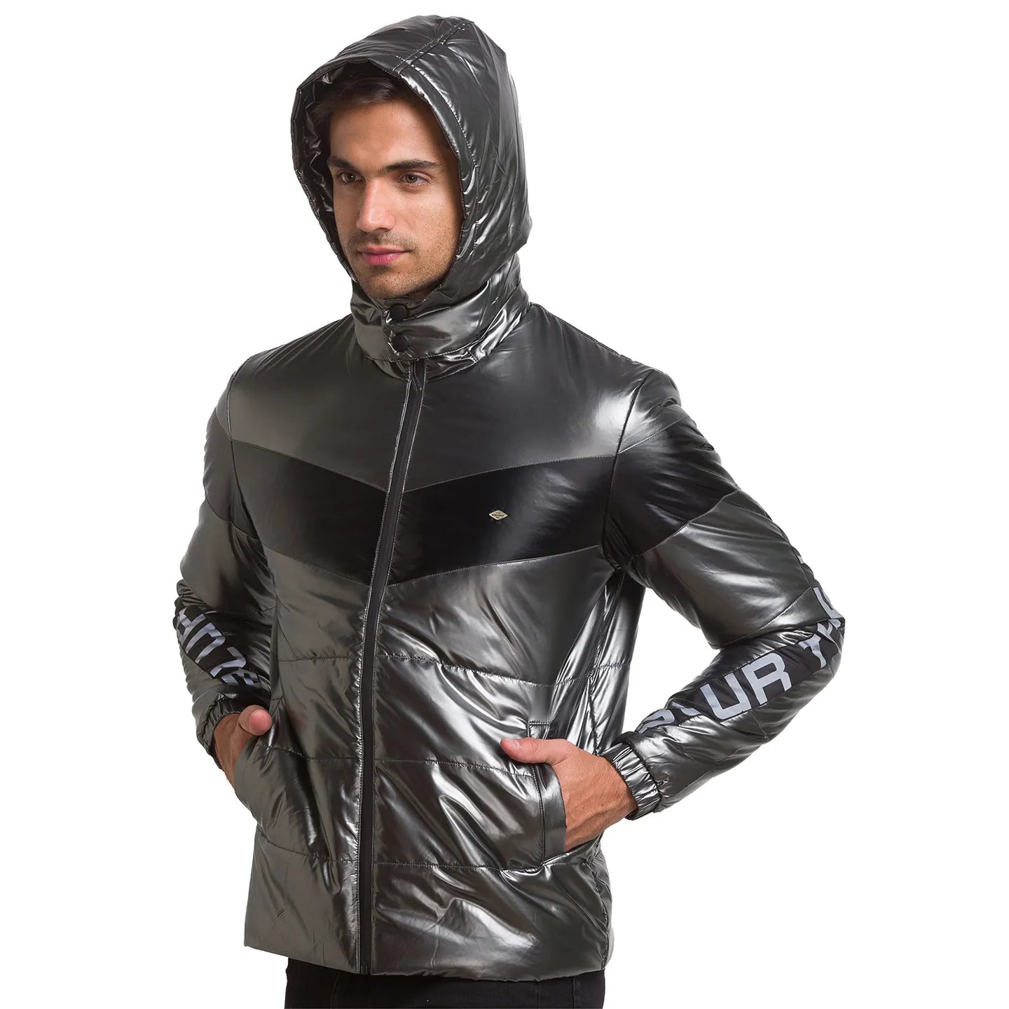 Black Regular Fit Men's Jacket by Being Human Clothing