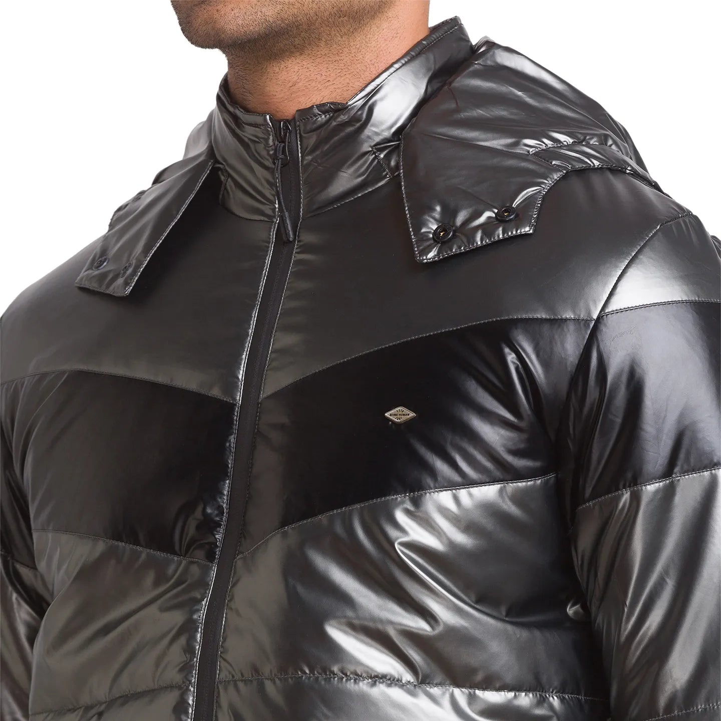 Black Regular Fit Men's Jacket by Being Human Clothing