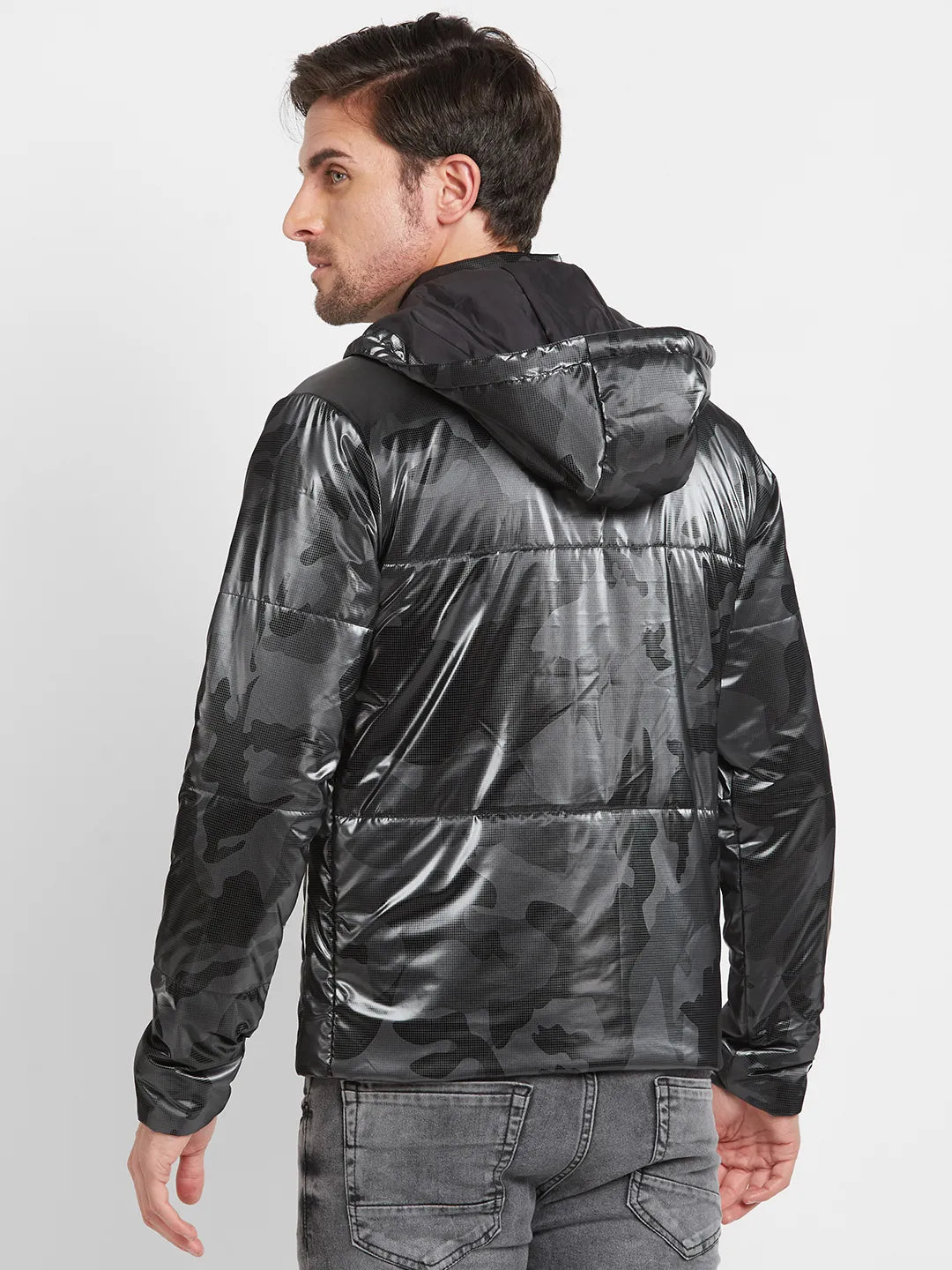 Black Regular Fit Long Sleeves Men's Jacket by Being Human Clothing