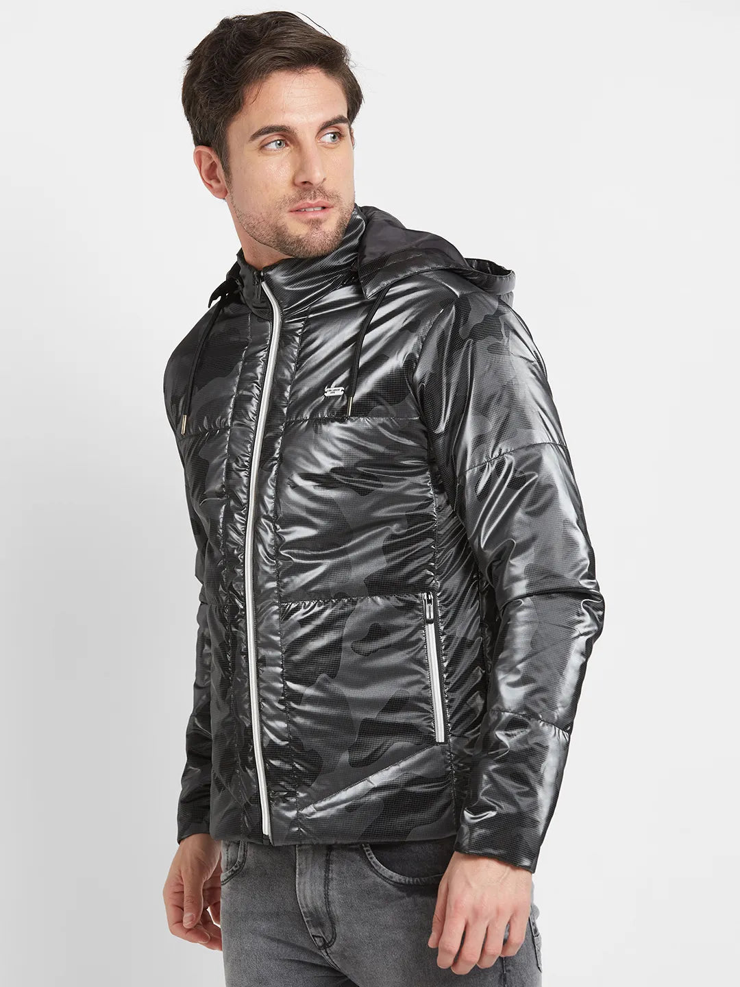 Black Regular Fit Long Sleeves Men's Jacket by Being Human Clothing