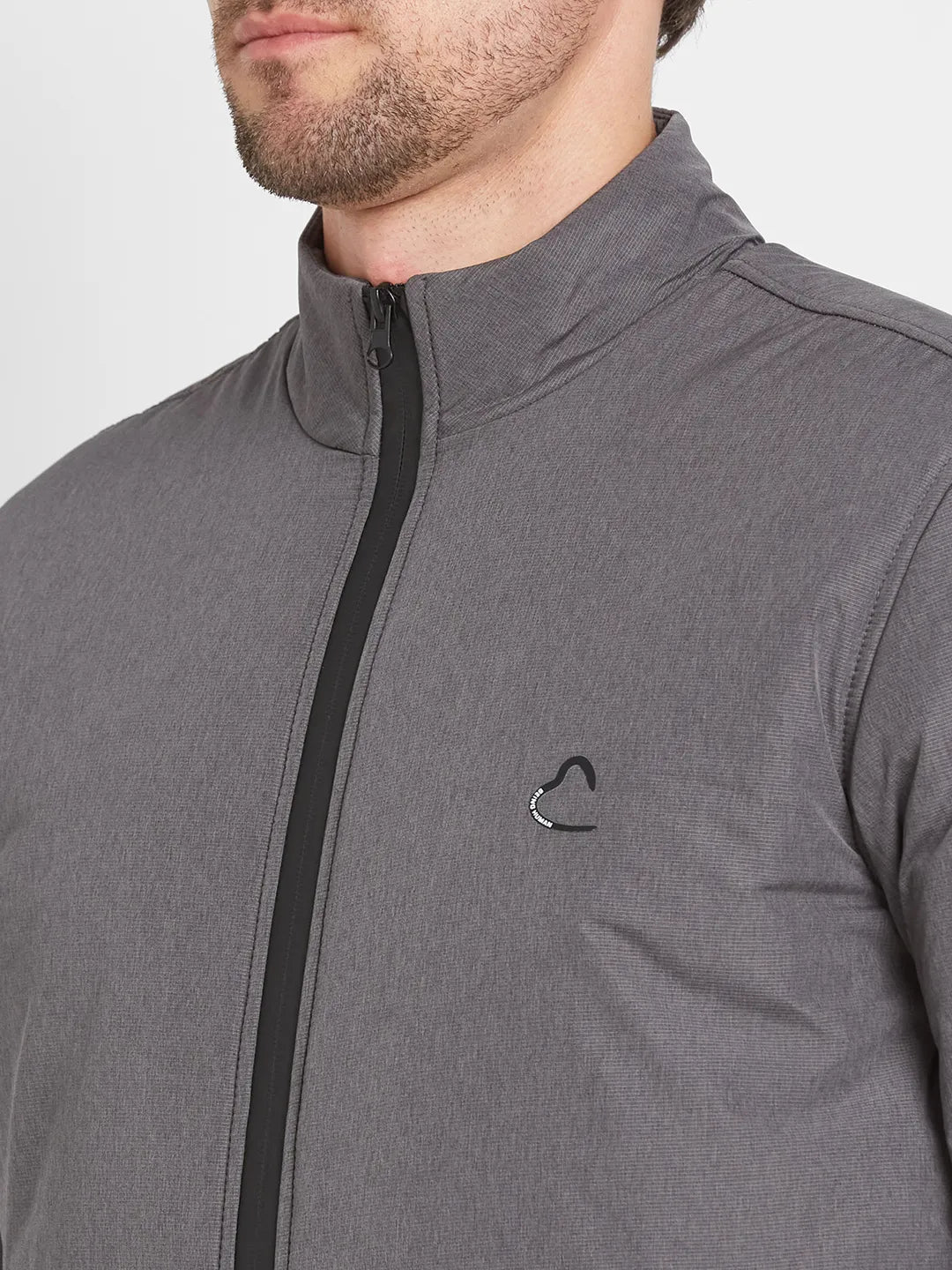 Grey Regular Fit Men's Jacket by Being Human Clothing