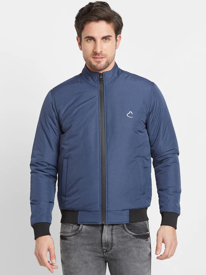 Navy Regular Fit Men's Jacket by Being Human Clothing