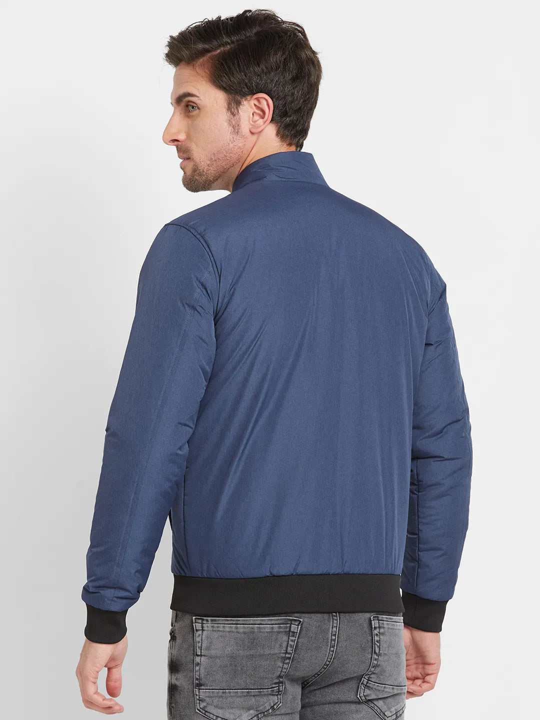 Navy Regular Fit Men's Jacket by Being Human Clothing