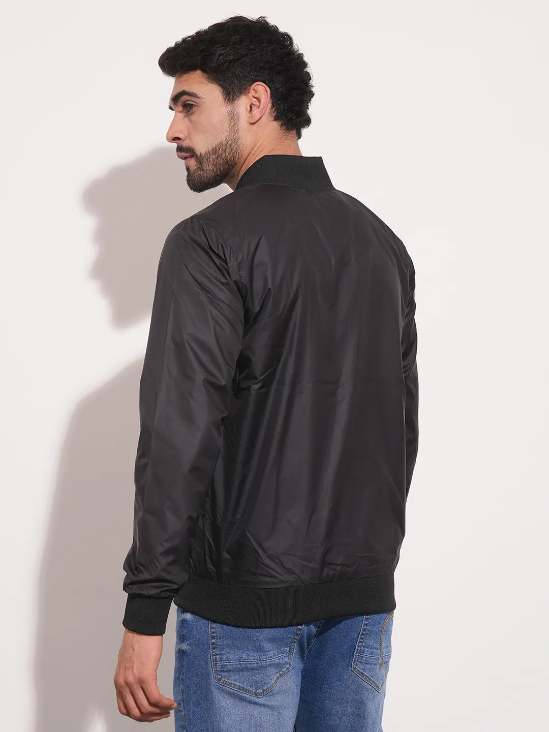 Black Regular Fit Long Sleeves Men's Jacket by Being Human Clothing