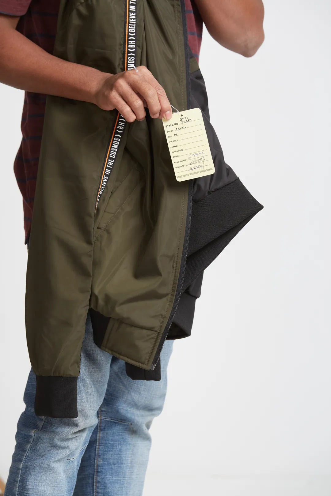 Olive Regular Fit Long Sleeves Men's Jacket by Being Human Clothing