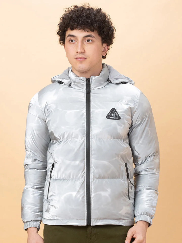 Metalic Regular Fit Men's Jacket by Being Human Clothing