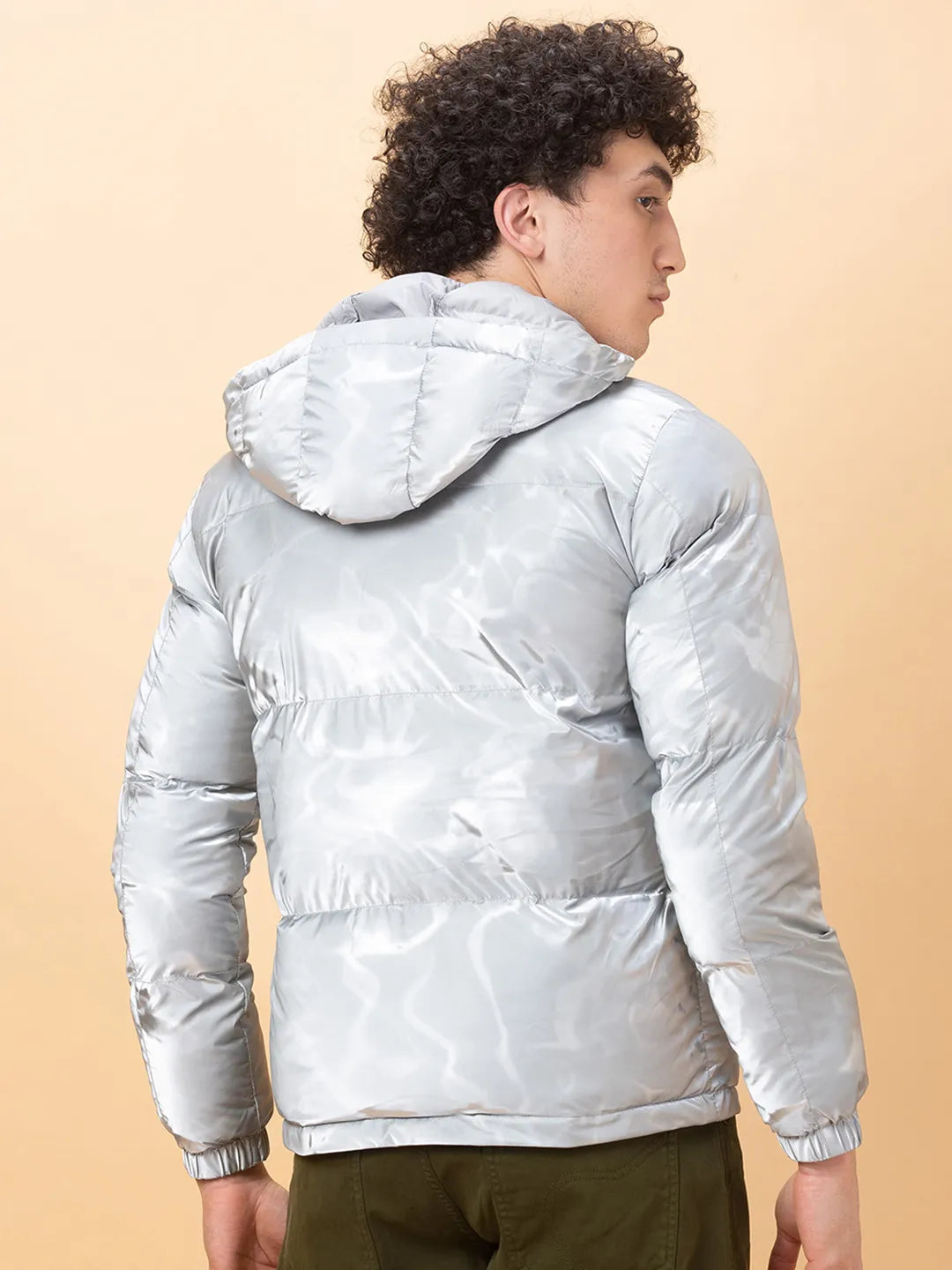 Metalic Regular Fit Men's Jacket by Being Human Clothing