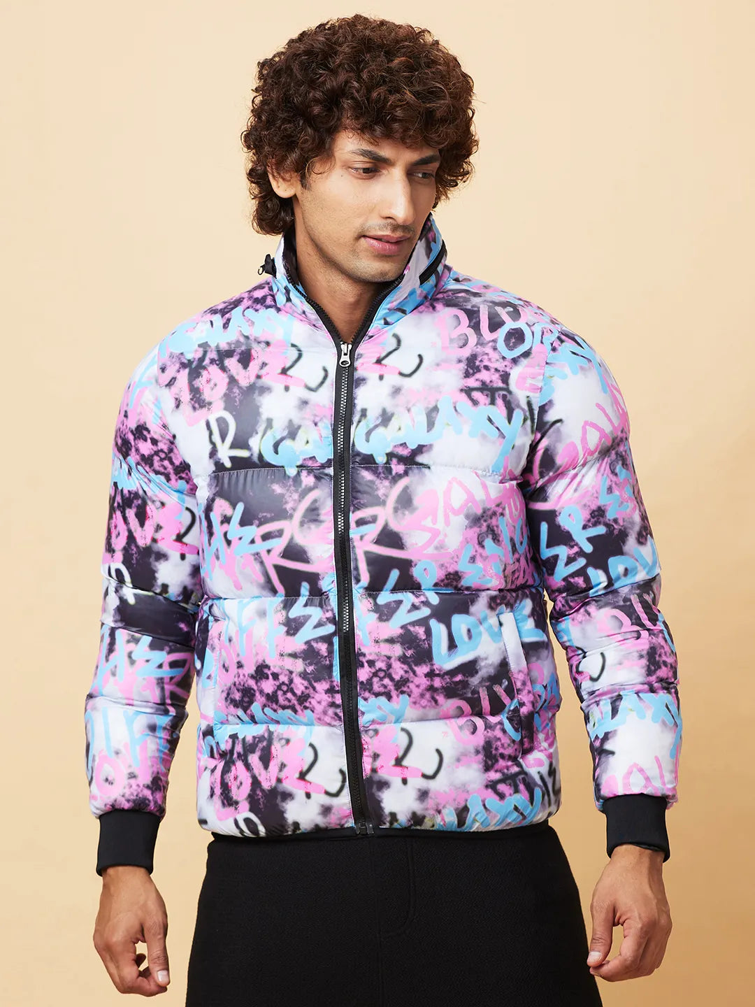 Black Regular Fit Men's Jacket by Being Human Clothing