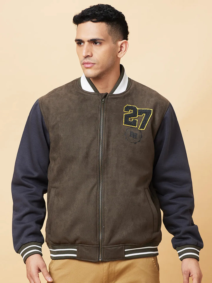 Olive Regular Fit Men's Jacket by Being Human Clothing