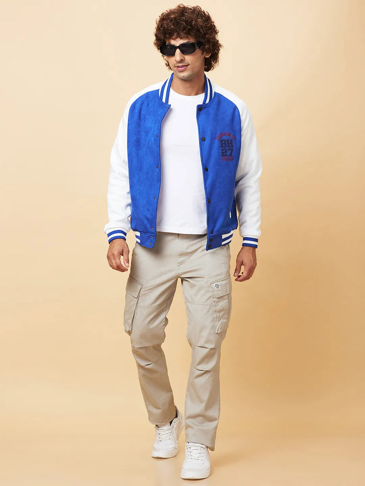 Blue Regular Fit Men's Jacket