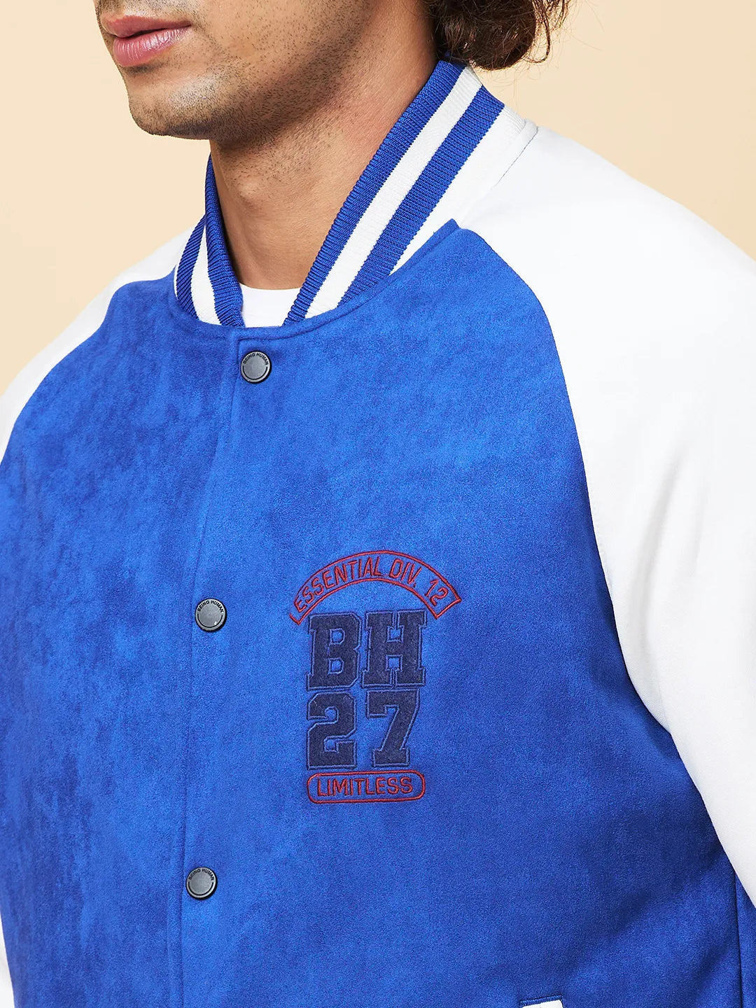 Blue Regular Fit Men's Jacket by Being Human Clothing