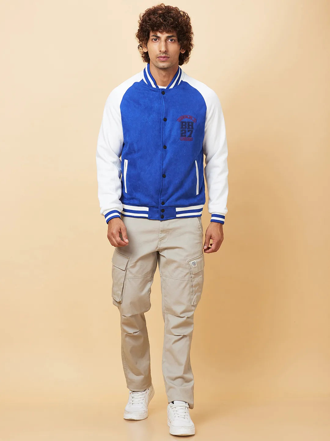 Blue Regular Fit Men's Jacket by Being Human Clothing