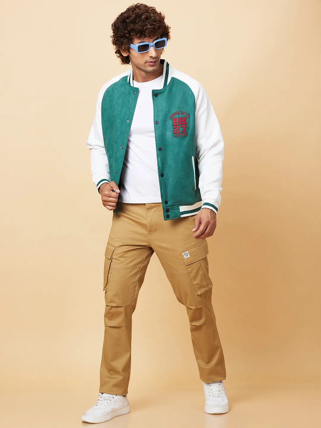 Green Regular Fit Men's Jacket by Being Human Clothing