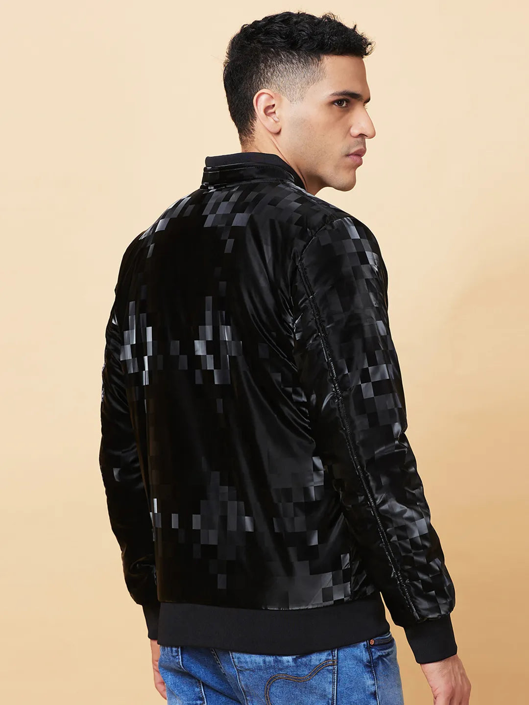 Black Regular Fit  Mens' Jacket by Being Human Clothing